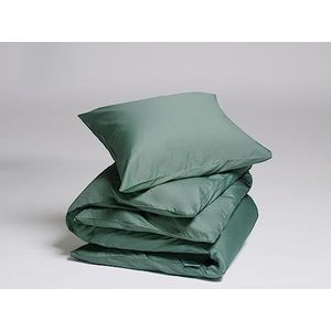 Bettwäscheset Baumwollsatin diep groen 200x220 + 2/80x80