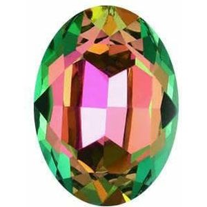 Ovale strass steentjes Piontback Nail Art strass steentjes K9 glas strass steentjes op kleding kristal kralen-Vitrail roos-18x25mm 5 stuks