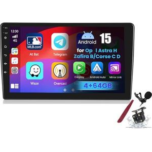 Android 15 Autoradio voor O-pel Astra/Zafira/Corsa (2006-2010) 9 inch 2K touchscreen Android hoofdunit multimedia speler met Carplay, GPS-navigatie, BT 5G, WiFi, DSP, SWC,Y3