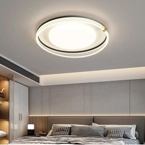 LONGDU LED-inbouw plafondlamp, laag profiel opbouw moderne plafondlamp moderne dimbare plafondlamp for slaapkamer kantoor trappen hotel woonkamer keuken hal (Size : Round 15.7in)