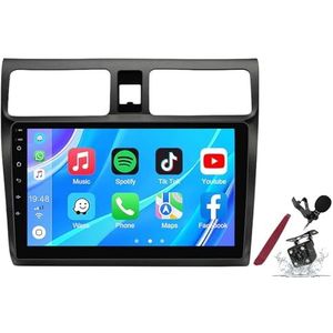 Android 14 Autoradio Sat Navi voor S-uzuki Swift (2003-2010) 9 Inch Touchscreen Multimedia Speler met Draadloze Carplay GPS Navigatie FM RDS Bluetooth 5G-WiFi SWC DSP,M100s