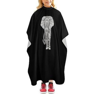 Salon Cape Boho Zwart Wit Olifant Kapper Cape Unisex Kappers Jurk Professionele Kappers Cape Voor Kappers Kapper Accessoires Thuis 140x168cm