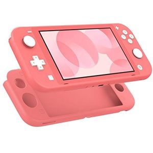 MoKo Beschermhoes compatibel met Nintendo Switch Lite, beschermhoes Switch Lite, siliconen beschermhoes, duurzaam, krasbestendig, accessoires voor Switch Lite console en controller, roze