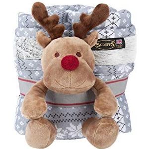 Scruffs Santa Paws Huisdier deken en rendier speelgoed Gift Set, grijs, 0,32 kg