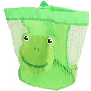 Kinderen speelgoed strand mesh tas, wijd gebruik trekkoord strand rugzak nat droog gebruik voor reizen om te zwemmen;(groente)