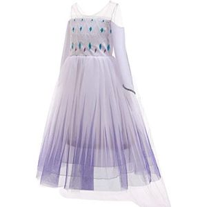ELSA & ANNA® E316 Meisjes Sneeuw Koningin Prinses Kostuum Party Outfit Cosplay Kleding Fancy Jurk (6-7 jaar)