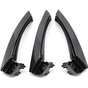 Binnenhandgreep Voor BMW 3 Serie E90 E91 E92 316 318 320 325 328i 2004-2012 Volledige Set LHD RHD Passenger Interieur Deur Pull Handvat Cover Trim(RHD Set Carbon)