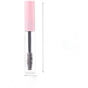 10ML Zwarte Lege Mascara Flessen Met Hervulbare Mascara Tube Trechters Pipetten Wimper Crème Container Fles Met Borstel-Roze