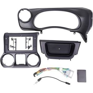 Autoradiopaneel Voor Jeep Voor Wrangler 2015 2016 2017 Auto GPS Navigatie Stereo Radio Dashboard Paneel Frame Fit 2DIN 10,1 Inch In Dash Headunit Scherm Autoradioframe(Frame and cables)