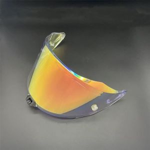 Motorhelm vizier lens, Helmvizier, R2R Helmschild for KYT R2R Motorhelm Vizier Gezichtsscherm Uv-bescherming Hoge sterkte Capacetes Accessoires (Zwart - Alleen for gebruik overdag)(Revo Clear Red-day