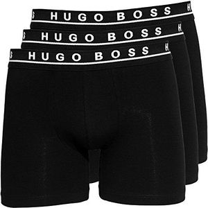 HUGO BOSS 3-pack Cyclist boxershorts, iets langer gesneden trunks broek, zwart, XXL