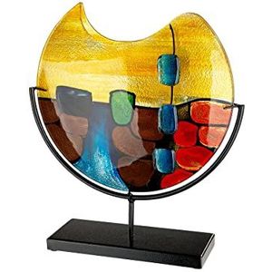 GILDE GlasArt decoratieve vaas Murano rond glas meerkleurig 39931