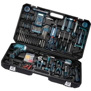 XAGMODSHN 160Pcs Draagbare Huishoudelijke Tool Kits Compleet Onderhoud Algemene Hand Tool Voor Mannen Vrouwen Met Tang Moersleutels Socket
