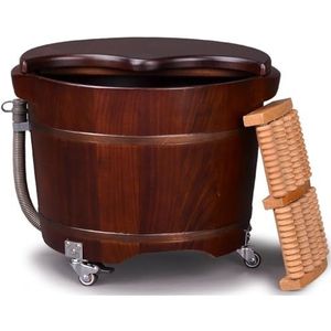 PA-DABAOO - Grote Houten Voetbassin - Beweegbaar Voetbad - 24 cm