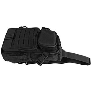 Outdoor Borst Sling Bag Draagbare Waterdichte Nylon Hoge Capaciteit Verstelbare Militaire Sporttas voor Camping Fietsen (zwart)