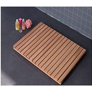 Natuurlijke Houten Douchemat, Bamboe Badmat, Natuurlijke Bamboe Luxe Douchevloer En Badmat, Antislip, Aanpasbaar,50x70cm/20x28in