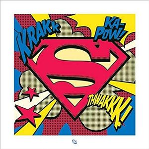 Superman ""Pop Art Shield"" 40 x 40 cm kunstdruk