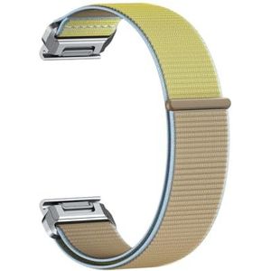 20 mm nylon lus Easy Fit riemriem geschikt for Garmin Fenix5s/5sPlus/6s/6sPro/7s vervangbare horlogeband Instinct2s armband polsband (Color : Yellow, Size : For Fenix5s 5sPlus)