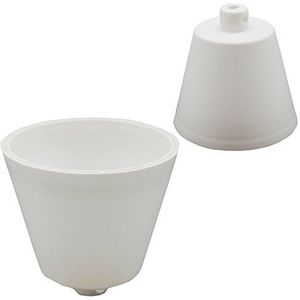 Lampen baldakijn wit mat kunststof met borgschroef voor kabel lampkabel hanglamp plafondpot ø 89mm H. 85mm