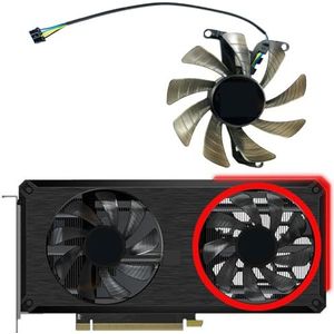 Voor PNY voor GeForce RTX3060 3060ti XLR8 REVEL EPIC-X Dual Fan grafische kaart vervangende ventilator(Right fan)
