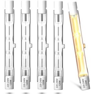 Lamptobe - J78 - Halogeenlamp - Warm Wit 2800K - Dimbaar - 78 mm - 120W - 5 Stuks