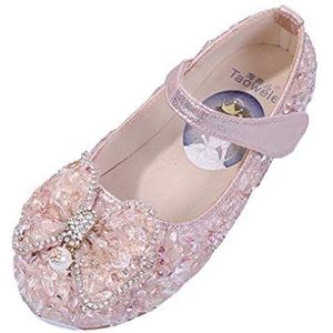Cool&D Meisjesschoenen prinses schoenen Frozen schoenen sandalen platte schoenen Oxford zolen sandaal, roze A, 33 EU