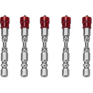 Belissy Magnetische Cross Head PH2 schroevendraaier Bits set for Snelbouwschroeven 1 / 4inch Shank (Red)