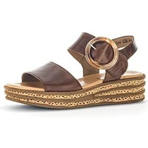 Gabor Plateausandalen voor dames, Peanut 24, 38.5 EU