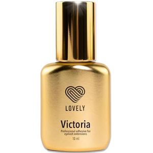 LOVELY wimperlijm VICTORIA - supersnelle lijm, droogtijd: 1 sec. - 8 weken kleefkracht, zeer duurzaam | voor professionele wimperextensions, Wimperextensionslijm | 10ml, zwart