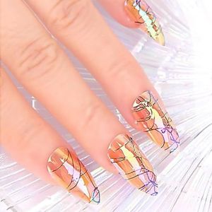 Coffin False Nails Short Fake Nails Pointed Ballerina Acrylic Press on Nails Full Cover Stick on Nails 24pcs for Women and Girls, with solid glue, nail lamp