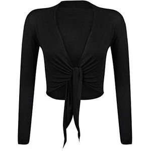 Glamexx24 elegant Bolero damesjack met lange mouwen Made in Italy