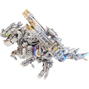 Metalakaer 3D Metalen puzzel voor volwassenen, mechanische dinosaurus met accessoires, model bouwpakketten, mechanische metalen modellen, Challenge Brain Teasers, desktop, woondecoratie,