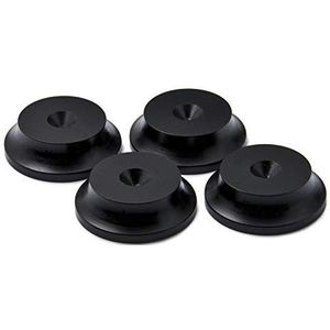 PrecisionGeek Zwart Aluminium Onderleggers voor Luidsprekerspikes/Boxen Spikes. ø 20 mm - 4 stuks