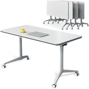 Opvouwbare vergadertafel - vergadertafel - tafel voor conferentieruimte, moderne grote mobiele vergadertafel, opvouwbare conferentietafel met stille wielen, stalen vergaderzaal tafels, seminartafel