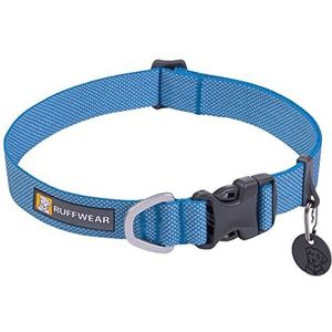 RUFFWEAR Hi & Light hondenhalsband, ultrasterk en lichtgewicht, sterke tubelok-singels, aluminium riem bevestigingsring en gesp aan de zijkant, stijlvol halskledingaccessoire, blauwe schemering