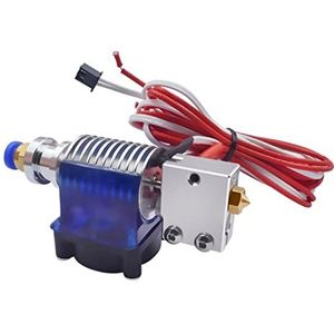 Printeraccessoires Compatibel met J-head Hot End volledig metalen kit PT100 koperen Hotend voor 1,75 mm externe Bowden-extruder 0,6 0,8 1,0 1,2 mm (kleur: zonder ventilatorbeugel, maat: 12v 0,6 mm)(24