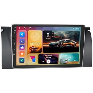 Android 15 GPS Navigation Stereo voor BMW 5 E39 E53 M5 X5 1996-2007 9 Inch 2 Din Car Stereo Radio met CarPlay AHD Omgekeerd beeld Bedieningselementen op het stuur(H7 8G+128G)