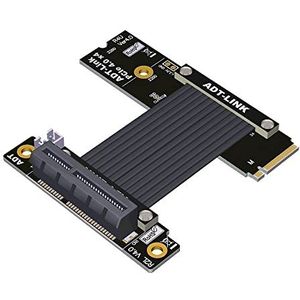 Allowish M.2 NVME NAAR PCIE X4 Verlengkabel 4X naar M2 M KEY NVME SSD PCI-E4.0 Adapter (5 cm, R42UL 4.0)