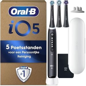 Oral-B - iO5 - Elektrische Tandenborstel - Zwart - Inclusief 3 Opzetborstels en Etui