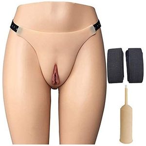 Camel Toe slipje voor mannen Hide Gaff Sex Panties Siliconen String Transgender en Crossdresser met 2 sets verstelbare T-riemen,Panties + catheter