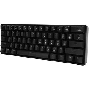 Mechanisch Gamingtoetsenbord, 2.4G Draadloos + USB Bekabeld 61 Toetsen RGB Verlicht E-sporttoetsenbord, 19 Verlichtingsmodus voor Desktopcomputer Pc-gamers