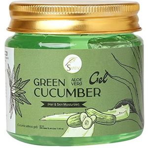 SVATV Komkommer Aloë Vera-gel | Natuurlijke huidverzorging | Hydrateert de huid | Bevordert de helderheid van de huid | Parabenen- en sulfaatvrij - 200 g | 7,05 oz | 0,44 pond