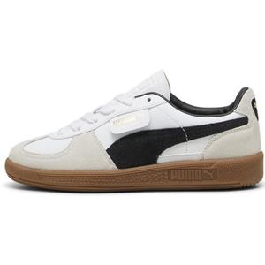 PUMA Palermo Sportschoenen voor kinderen, uniseks, Puma wit grijs stoom rubber, 21.5 EU