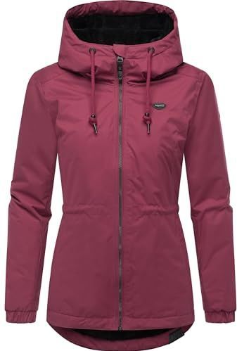 Ragwear Dames warme waterdichte winterjas met capuchon Dankka Warm YOUMODO XS-6XL, Wine25, XS