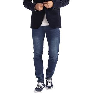 westAce Nieuwe rekbare afdragende jeans voor heren met slanke pasvorm, rekbaar denim, 98% katoen en 2% elastaan broek, 28-40 taille, Donker wassen, 38 NL/Lang