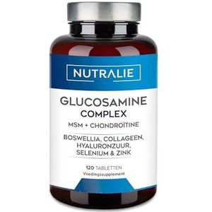Glucosamine Chondroïtine & MSM met Collageen, Hyaluronzuur, Boswelia, Selenium en Zink - 120 tabletten Glucosamine Complex Nutralie
