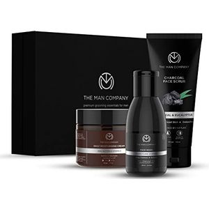 The Man Company De-Tan Facial Kit, Charcoal Face Wash, Charcoal Scrub, Daily Moisturizing Face Cream, Best De-Tan Care, Pack of 3