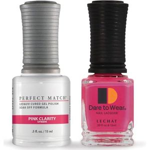 LeChat Perfect Match UV/LED Nagelgel en Polish Pink Clarity, per stuk verpakt (1 x 15 ml)