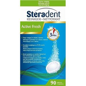 Steradent - Active Fresh - Reinigingsmiddel - 90 Stuks