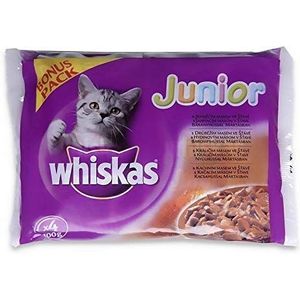 Whiskas Junior Pocket Vlees Selectie In De Staat Van Bonussen 4pack 400g Whiskas Ms, Zakjes, Katten